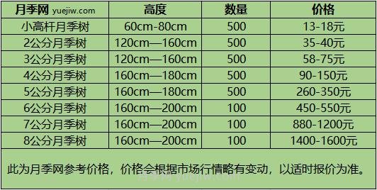 1-10公分月季樹價(jià)格是多少？樹狀月季5月報(bào)價(jià)單！(圖1)