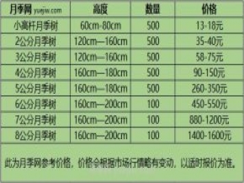 1-10公分月季樹(shù)價(jià)格是多少？樹(shù)狀月季5月報(bào)價(jià)單！